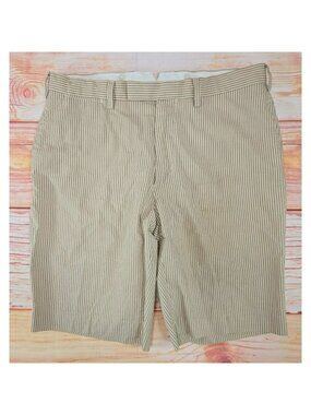 Polo Ralph Lauren Beige Striped Cotton Mens Shorts Size 35